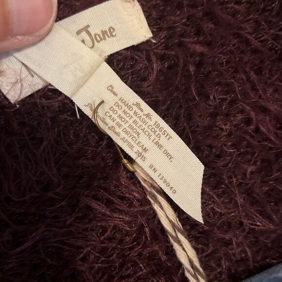 NWT Matilda Jane Friends Forever Meagan Cardigan Purple Fuzzy Open Front Medium - Picture 6 of 7